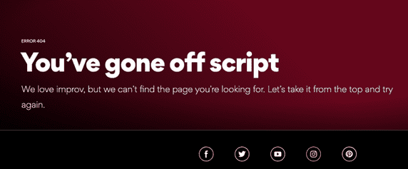 404 contoh halaman kesalahan dari situs web amc