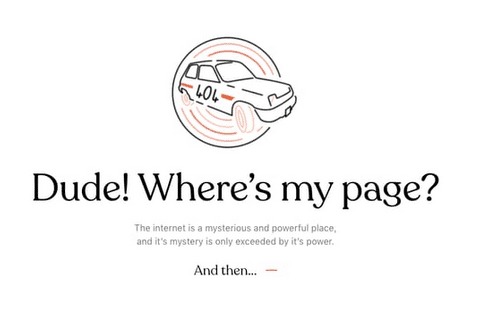 404 contoh halaman kesalahan dari situs web bruno