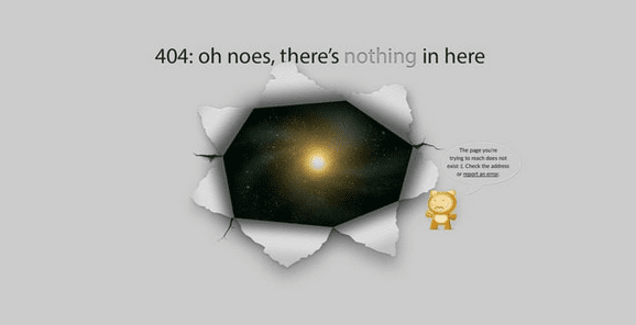404 contoh halaman kesalahan dari situs web game lama yang bagus
