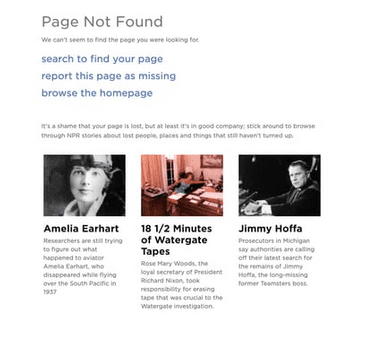 404 contoh halaman kesalahan dari situs web npr