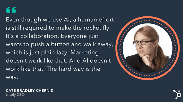 kate bradley chernis tentang pemasaran dengan AI